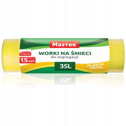 MASTER Worki na śmieci żółte 35l, A'15 LDPE S221