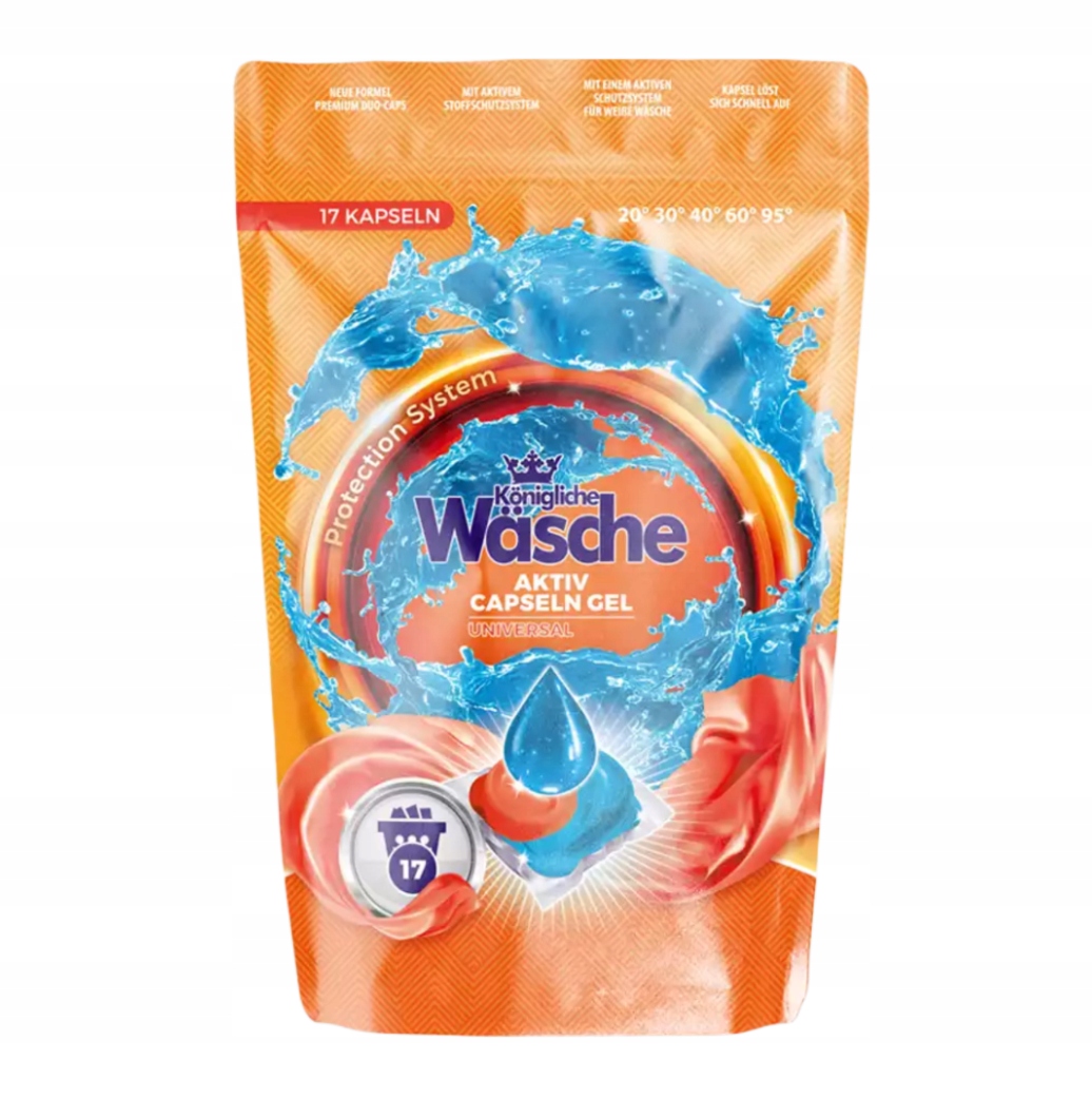 Königliche Wäsche Kapsułki do prania DuoCaps Universal DE 17szt
