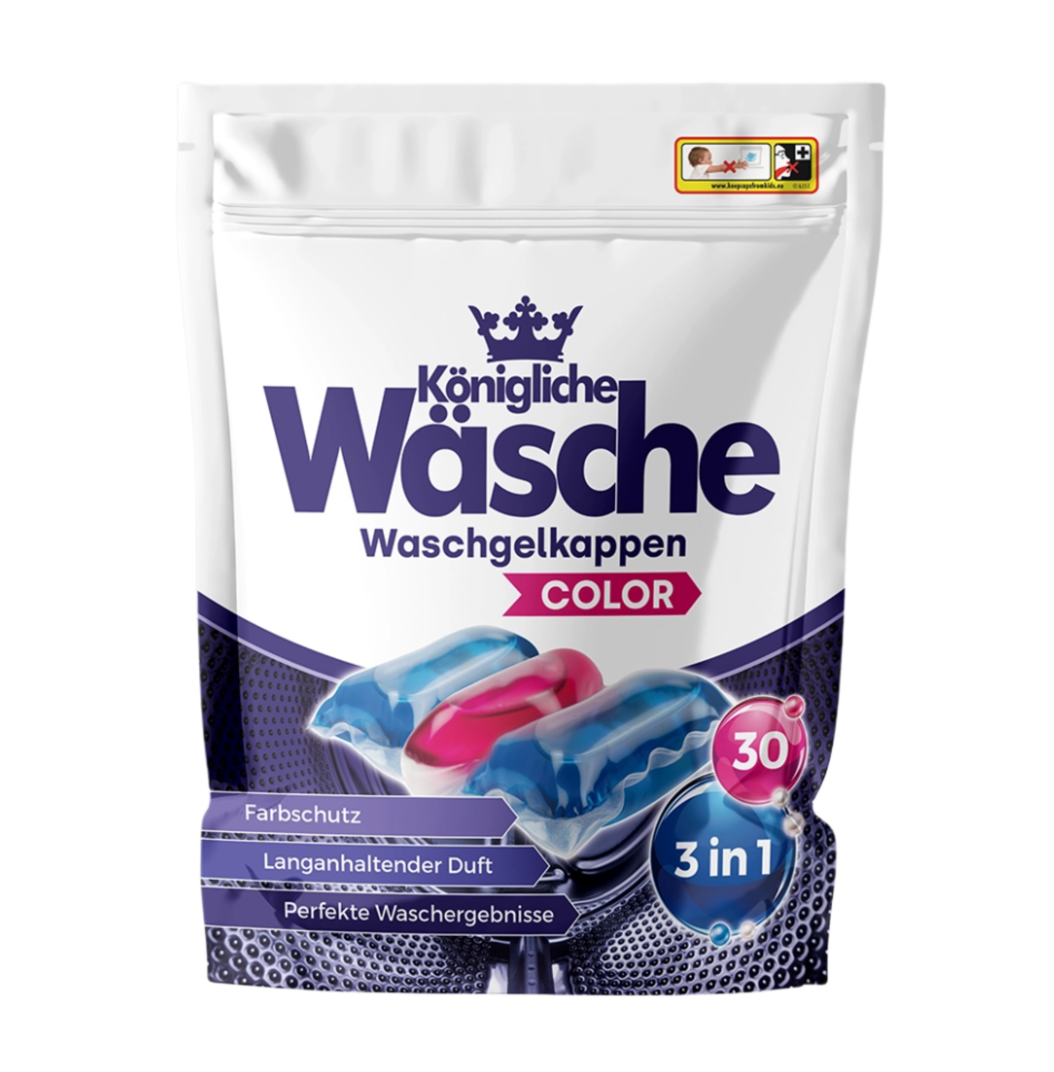 Königliche Wäsche Kapsułki do prania 3w1 Kolor DE 30szt