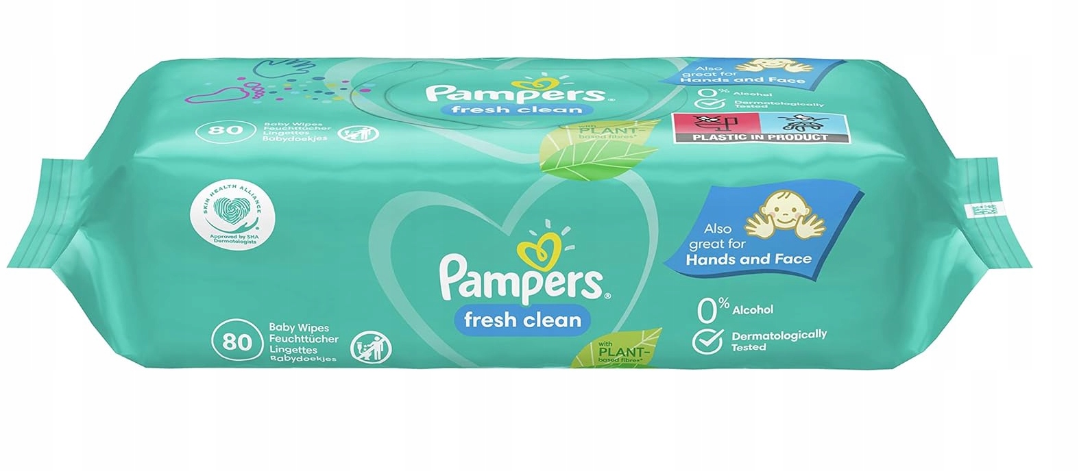PAMPERS FRESH CLEAN chusteczki nawilżane dla dzieci 12x80 szt