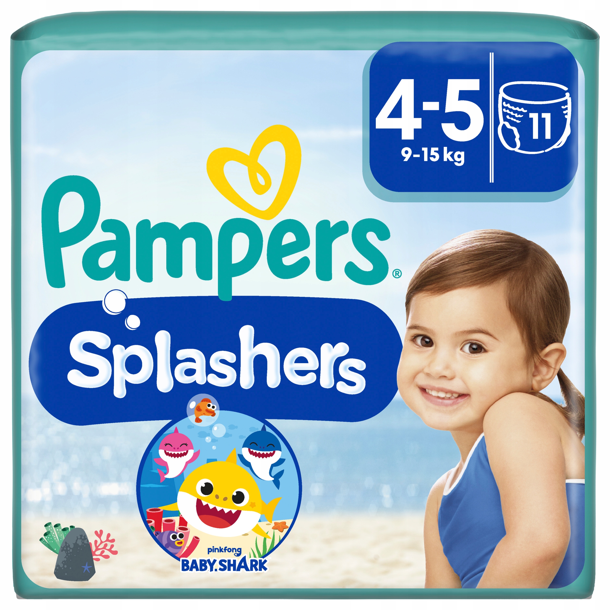 PAMPERS Pieluszki Splashers Rozmiar 4 11 szt 9-15kg