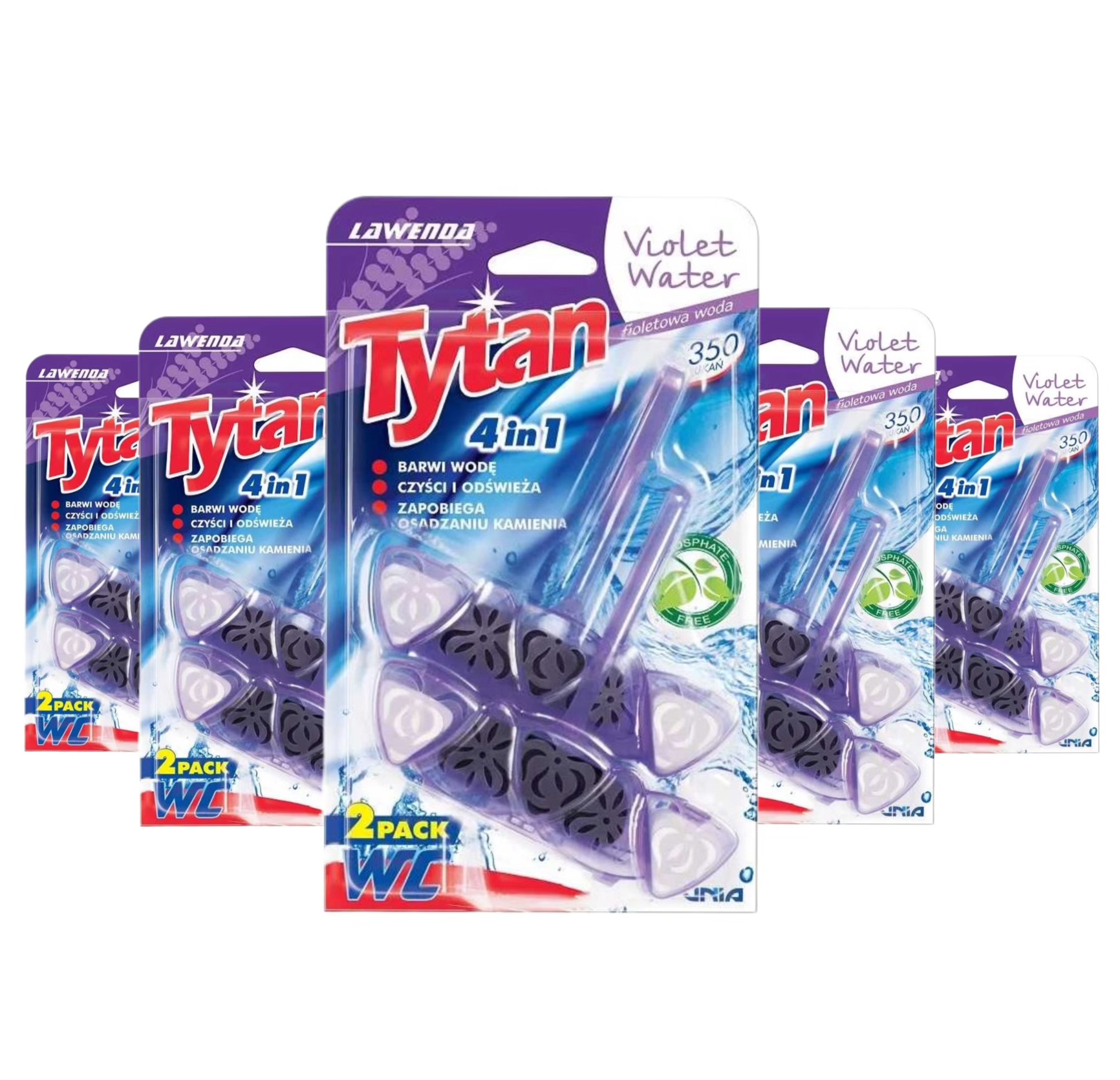 TYTAN Zawieszka do WC BARWIĄCA WODĘ Blue Water Lawenda 10x40g