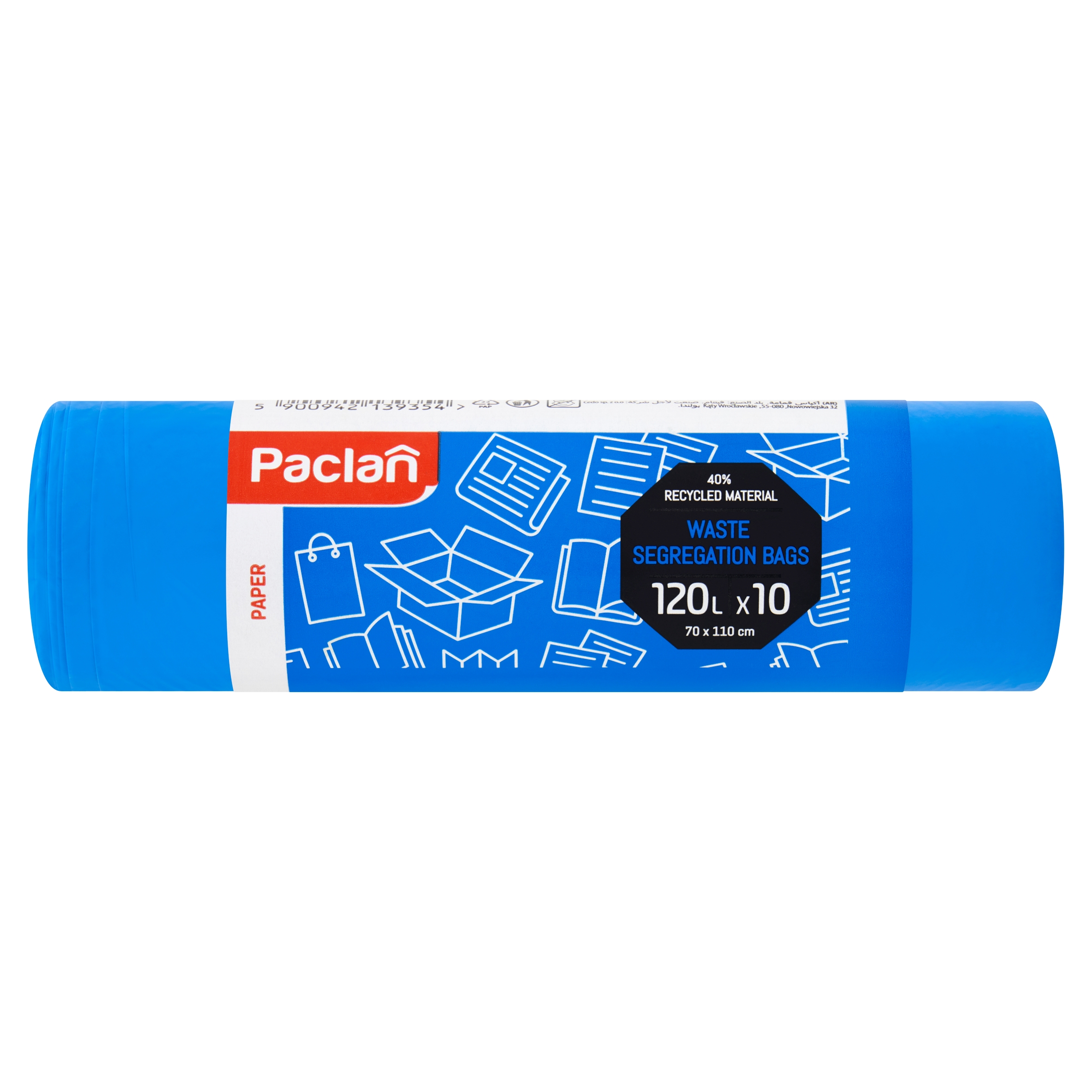 Paclan worek do segr papier 120l 10 szt nieb. - obrazek 2