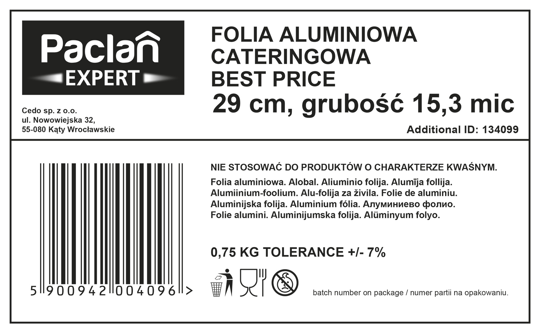 Paclan Expert Folia Aluminiowa Catering Best Price 29cm - obrazek 2