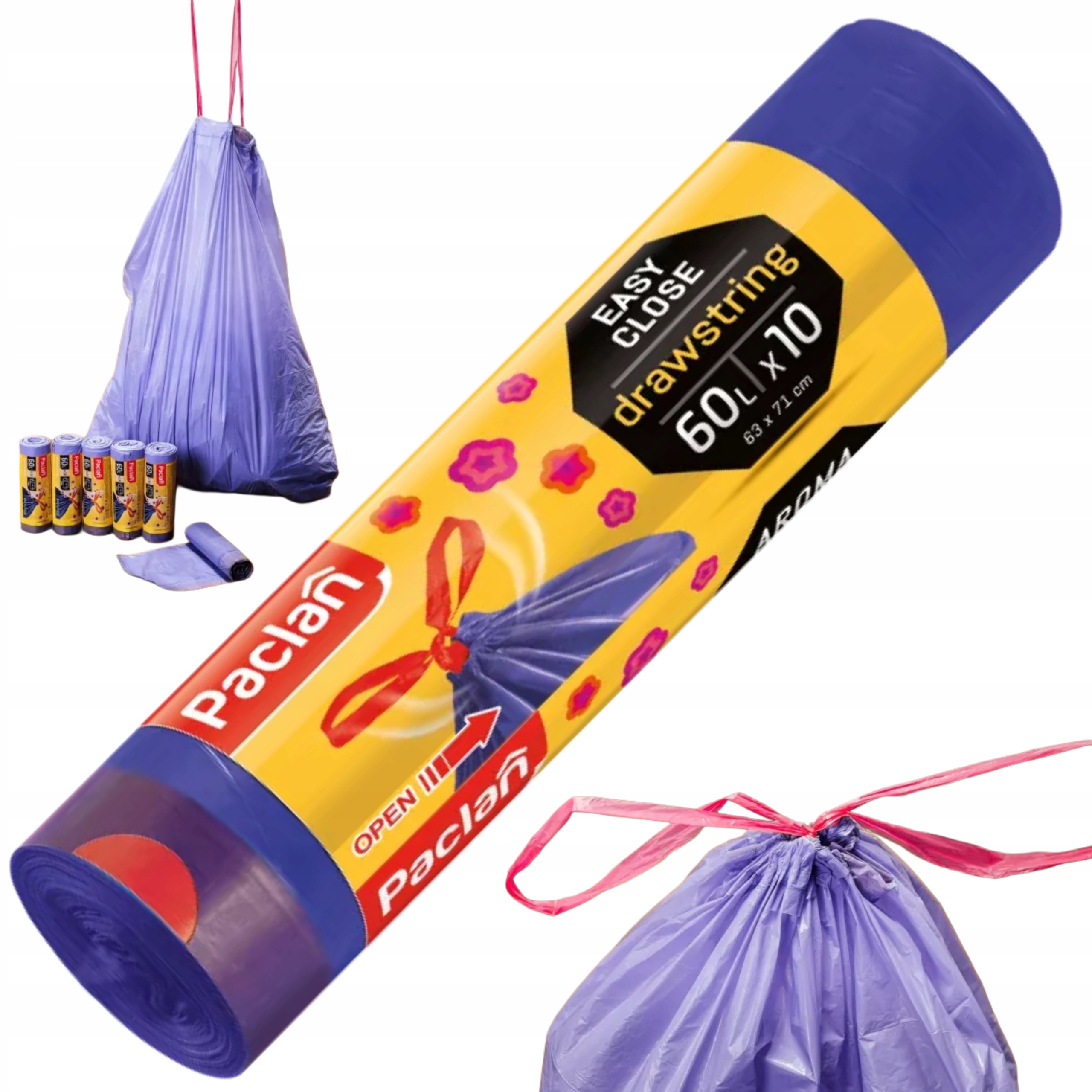 Paclan worki na śmieci zapachowe 60L 10szt - obrazek 13