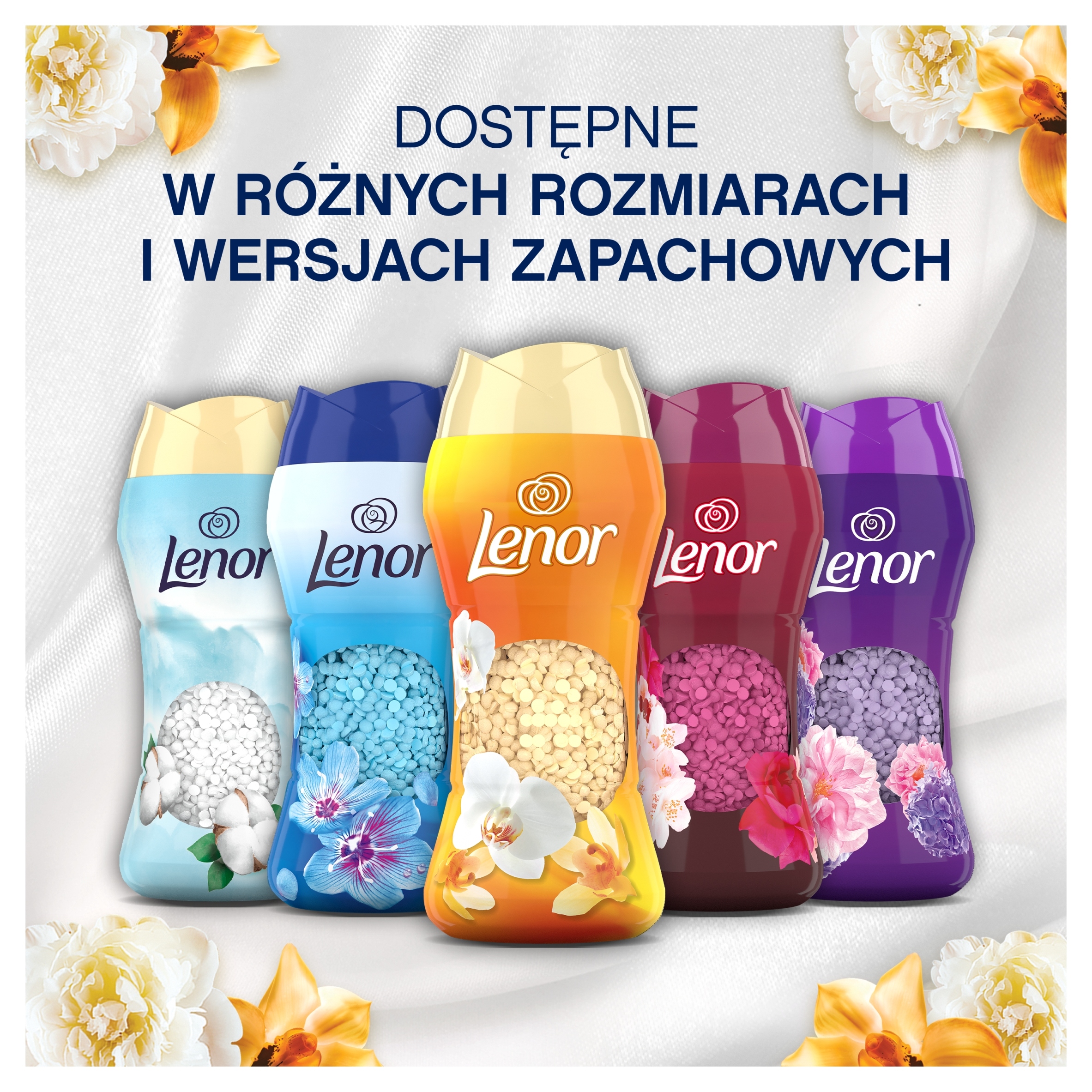 LENOR Perełki zapachowe do prania Gold orchid 495g - obrazek 4