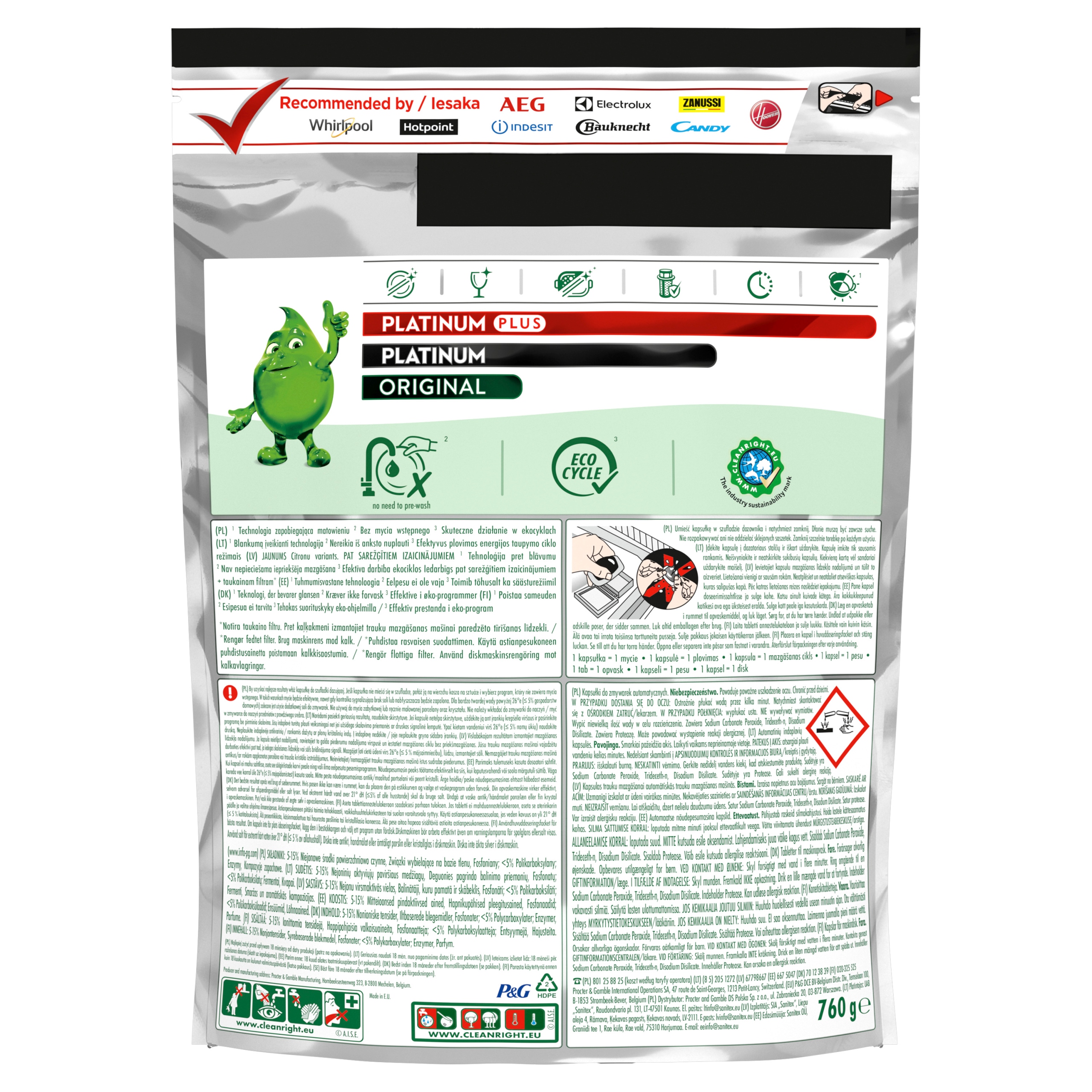 FAIRY All in one Platinum Kapsułki do zmywarki 50szt - obrazek 2