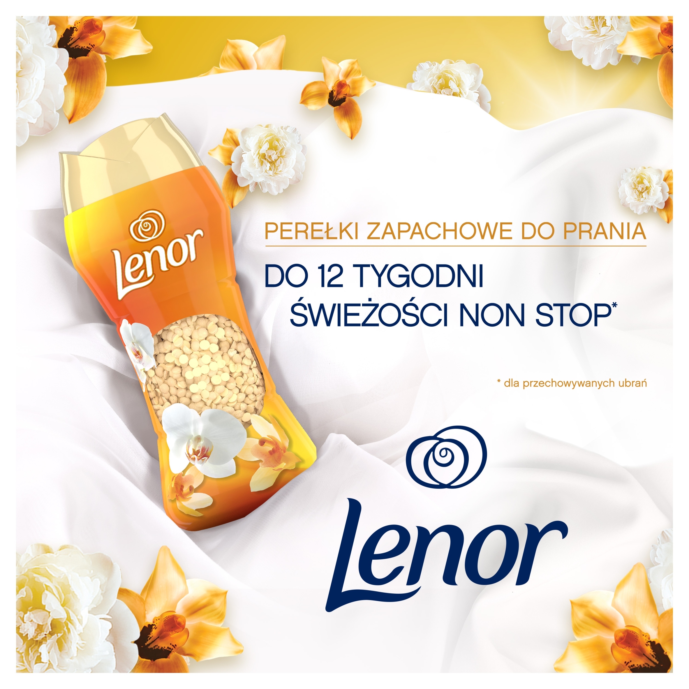 LENOR Perełki zapachowe do prania Gold orchid 495g - obrazek 5