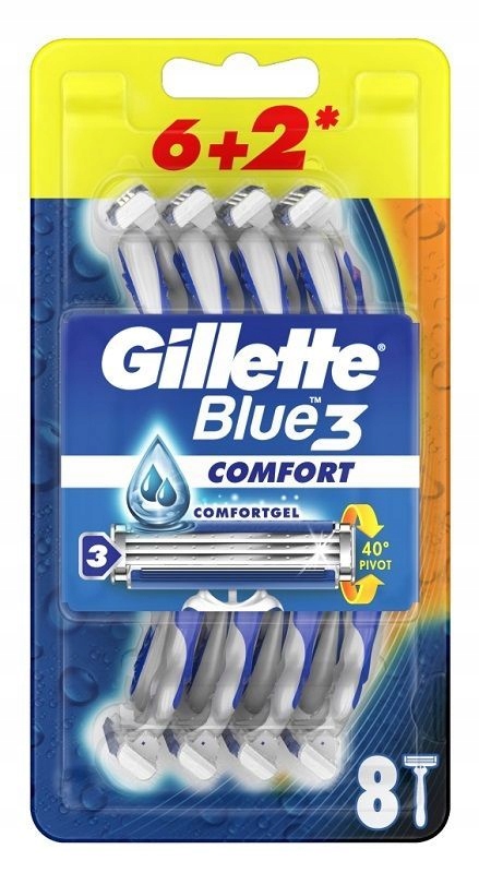 Gillette Blue 3 Red Maszynki do golenia 8szt - obrazek 9