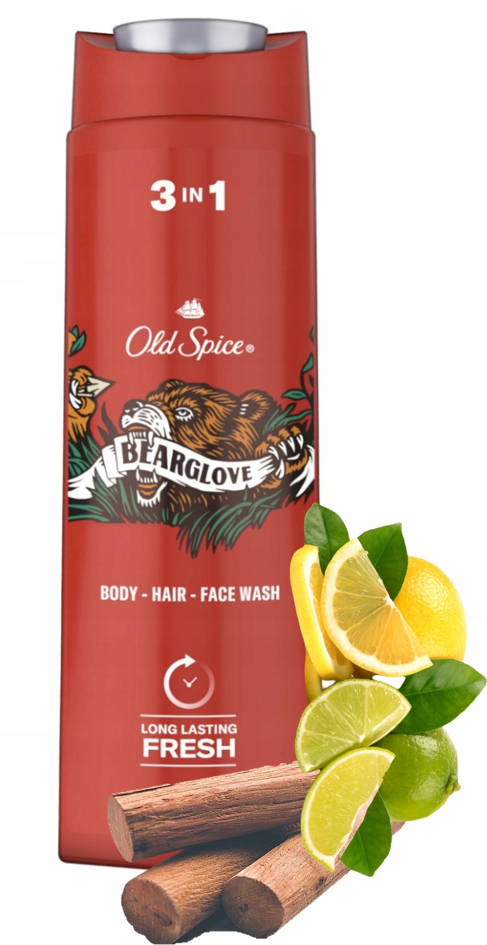 Old Spice Żel pod prysznic pompka 3w1 Bearglove 400ml - obrazek 10
