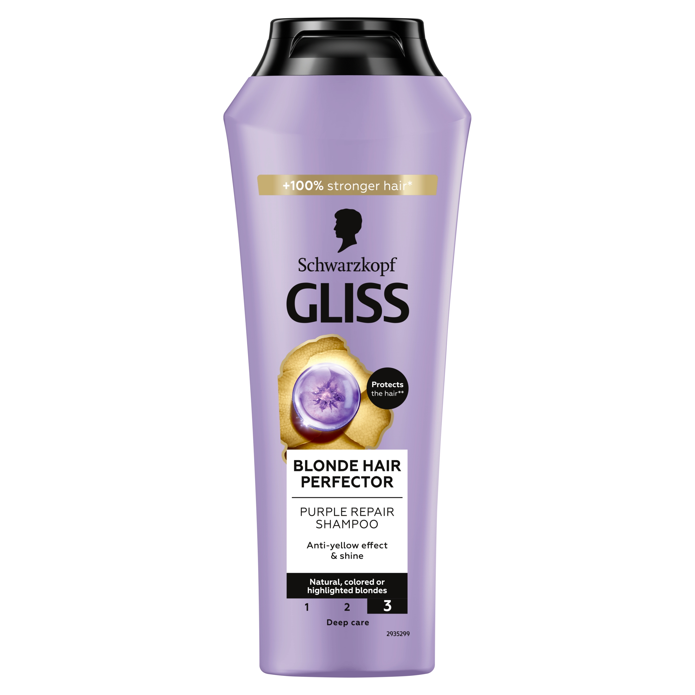 SCHWARZKOPF Gliss Blonde Hair Perfector Szampon do włosów 250ml - obrazek 2