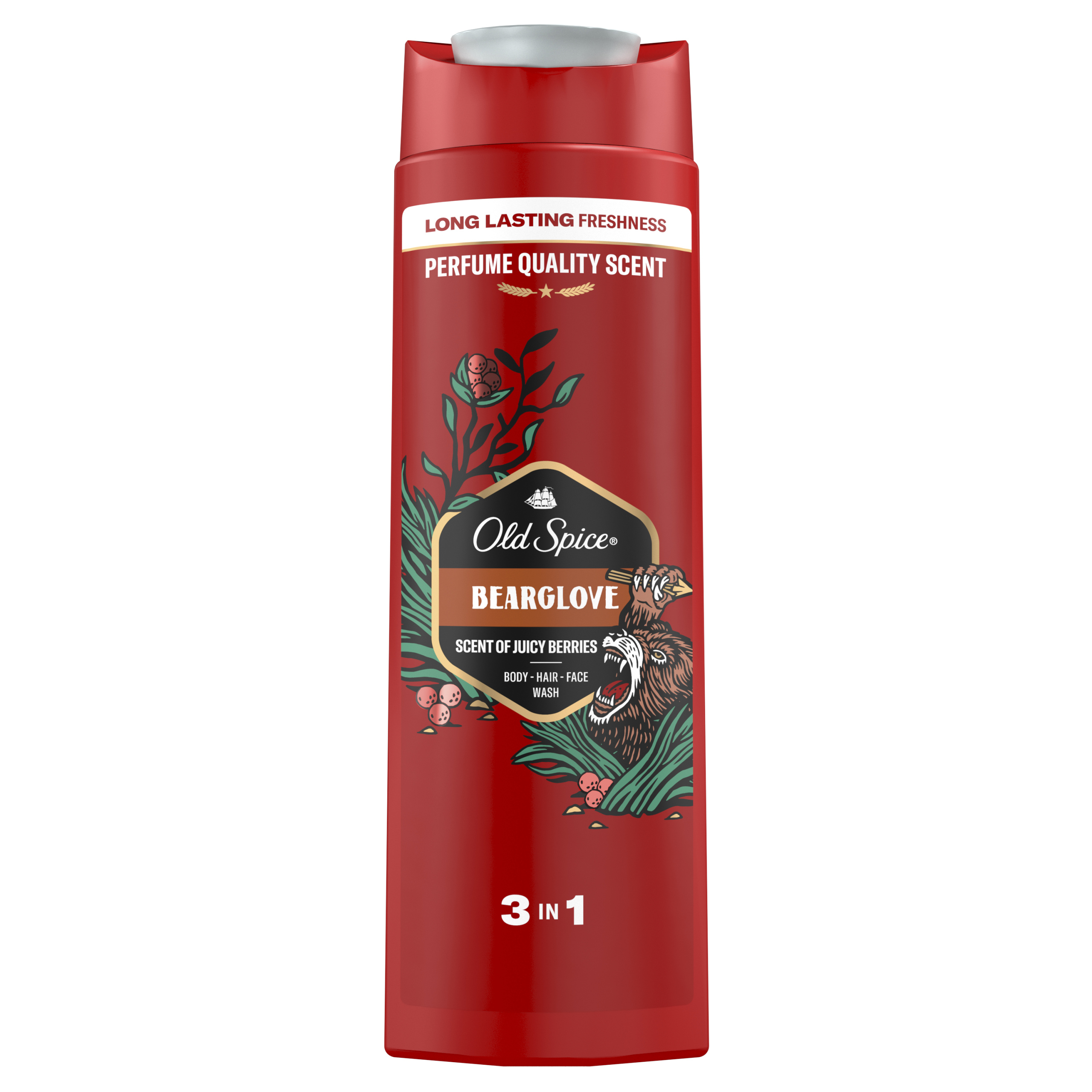 Old Spice Żel pod prysznic pompka 3w1 Bearglove 400ml - obrazek 8