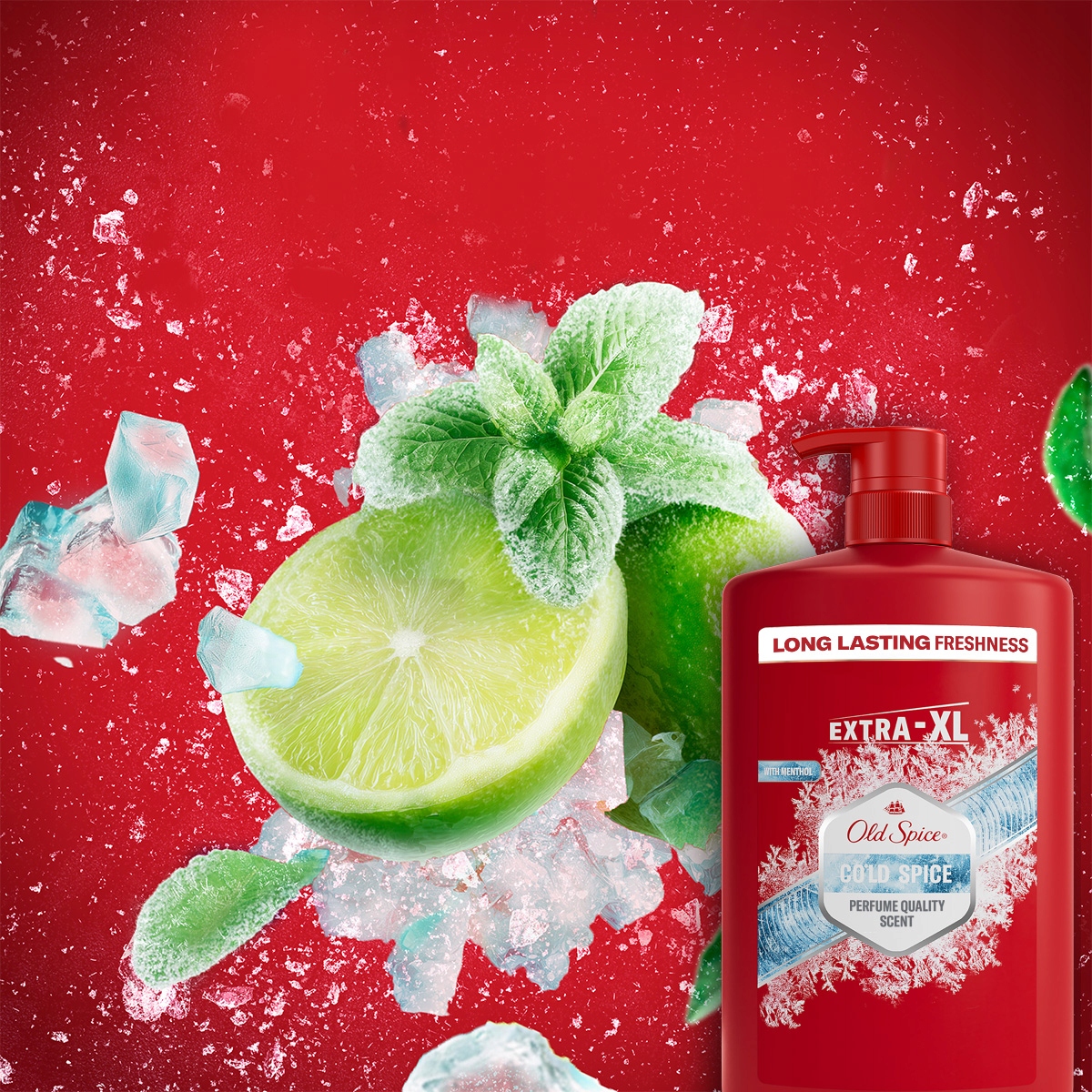 Old Spice Żel pod prysznic pompka 3w1 Cold Spice 1L - obrazek 3