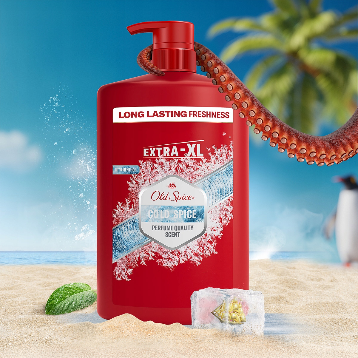 Old Spice Żel pod prysznic pompka 3w1 Cold Spice 1L - obrazek 8