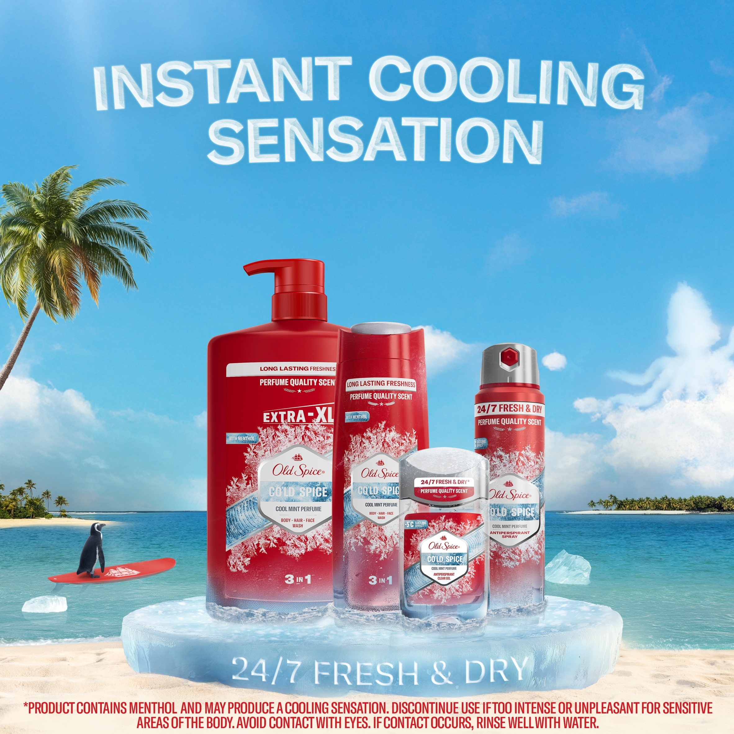 Old Spice Żel pod prysznic pompka 3w1 Cold Spice 1L - obrazek 13