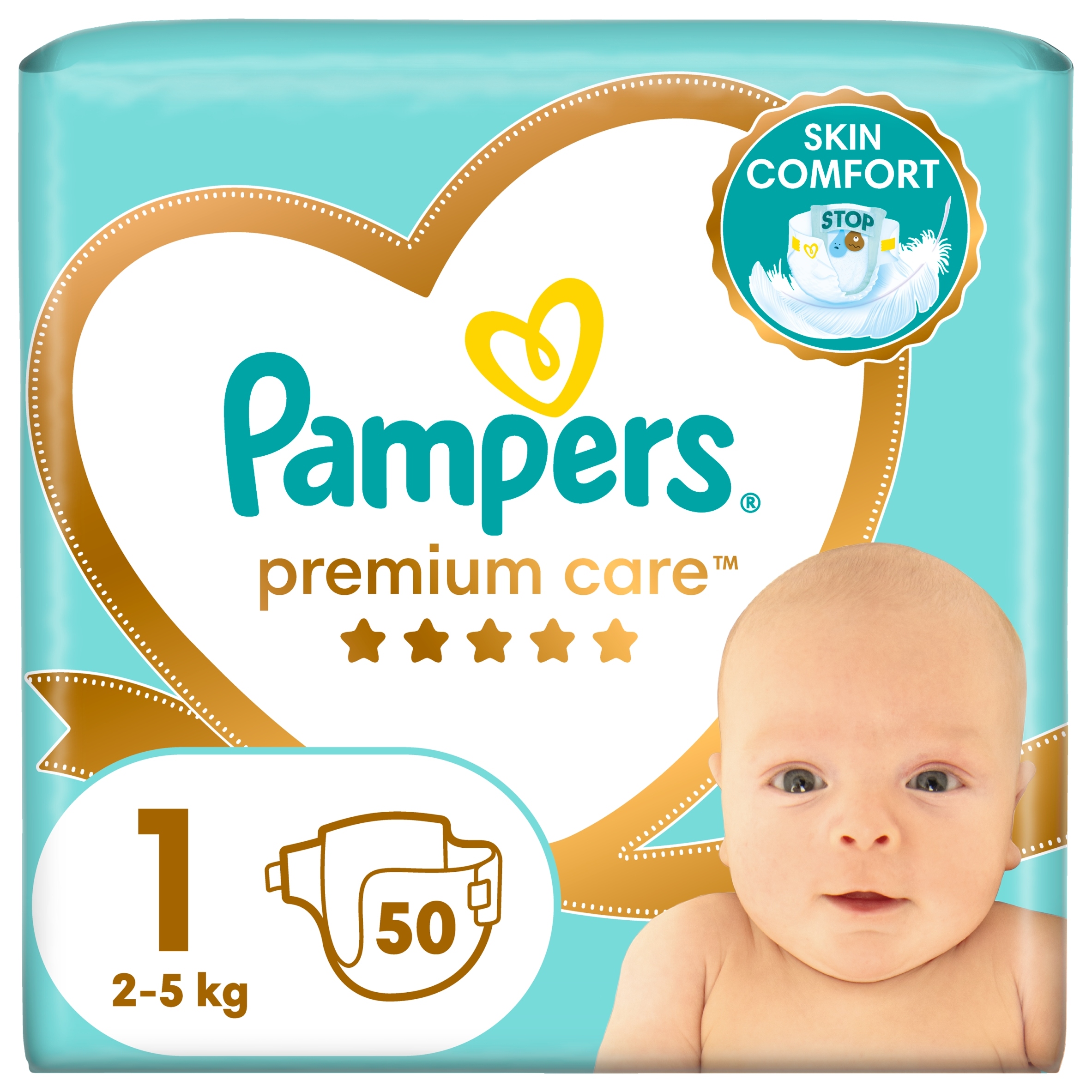 PAMPERS Premium Care Pieluszki Rozmiar 1 50szt 2-5kg - obrazek 10