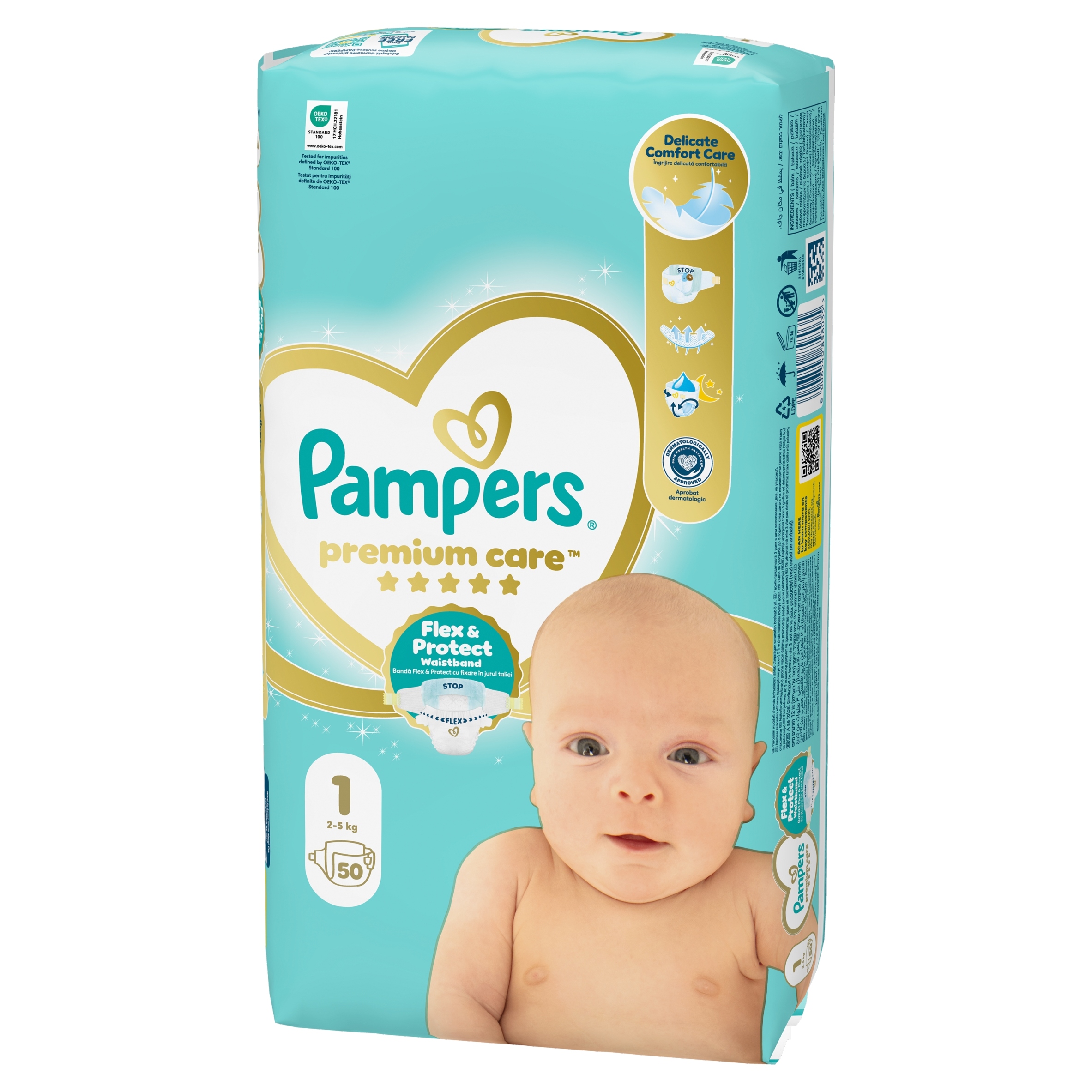 PAMPERS Premium Care Pieluszki Rozmiar 1 50szt 2-5kg - obrazek 12