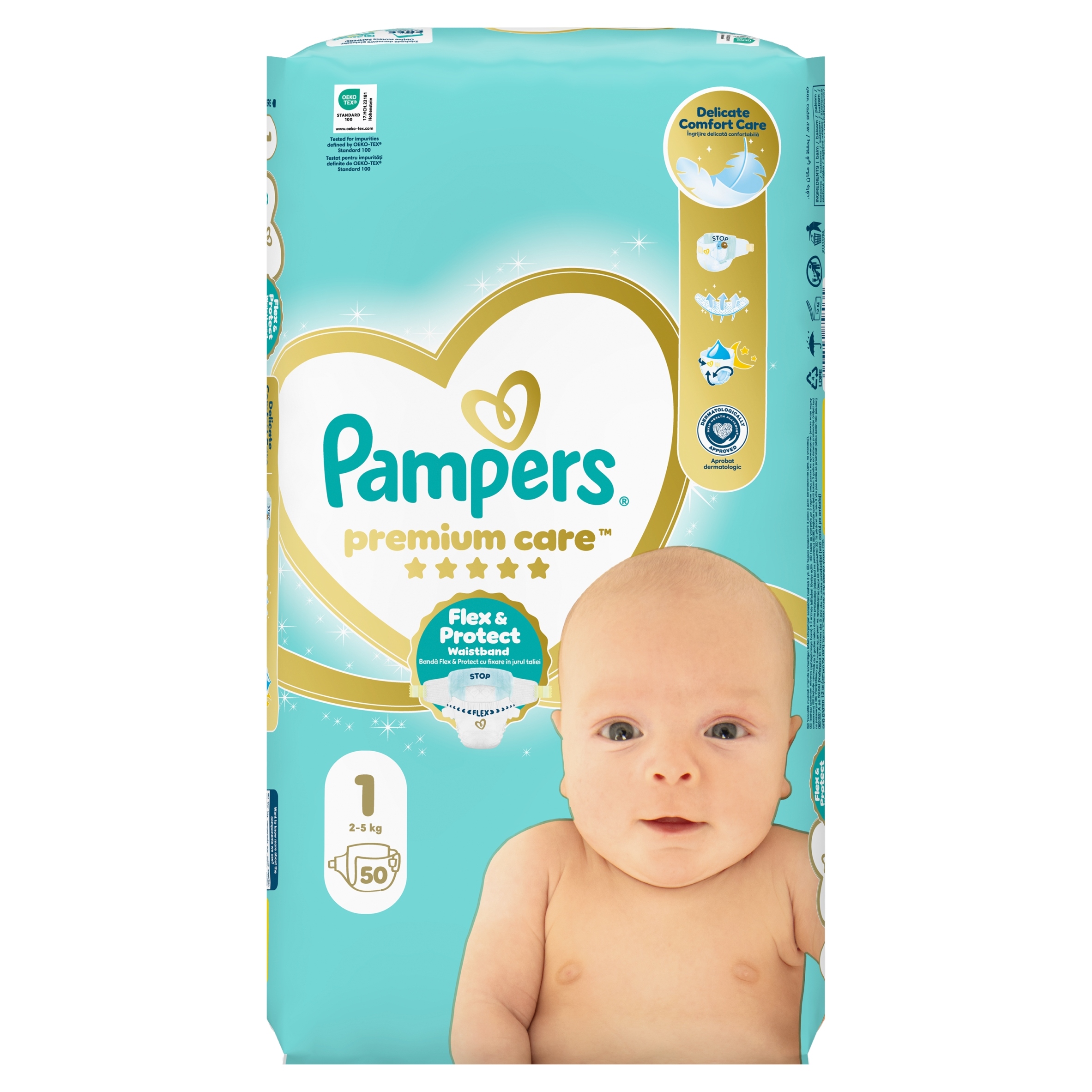 PAMPERS Premium Care Pieluszki Rozmiar 1 50szt 2-5kg - obrazek 11