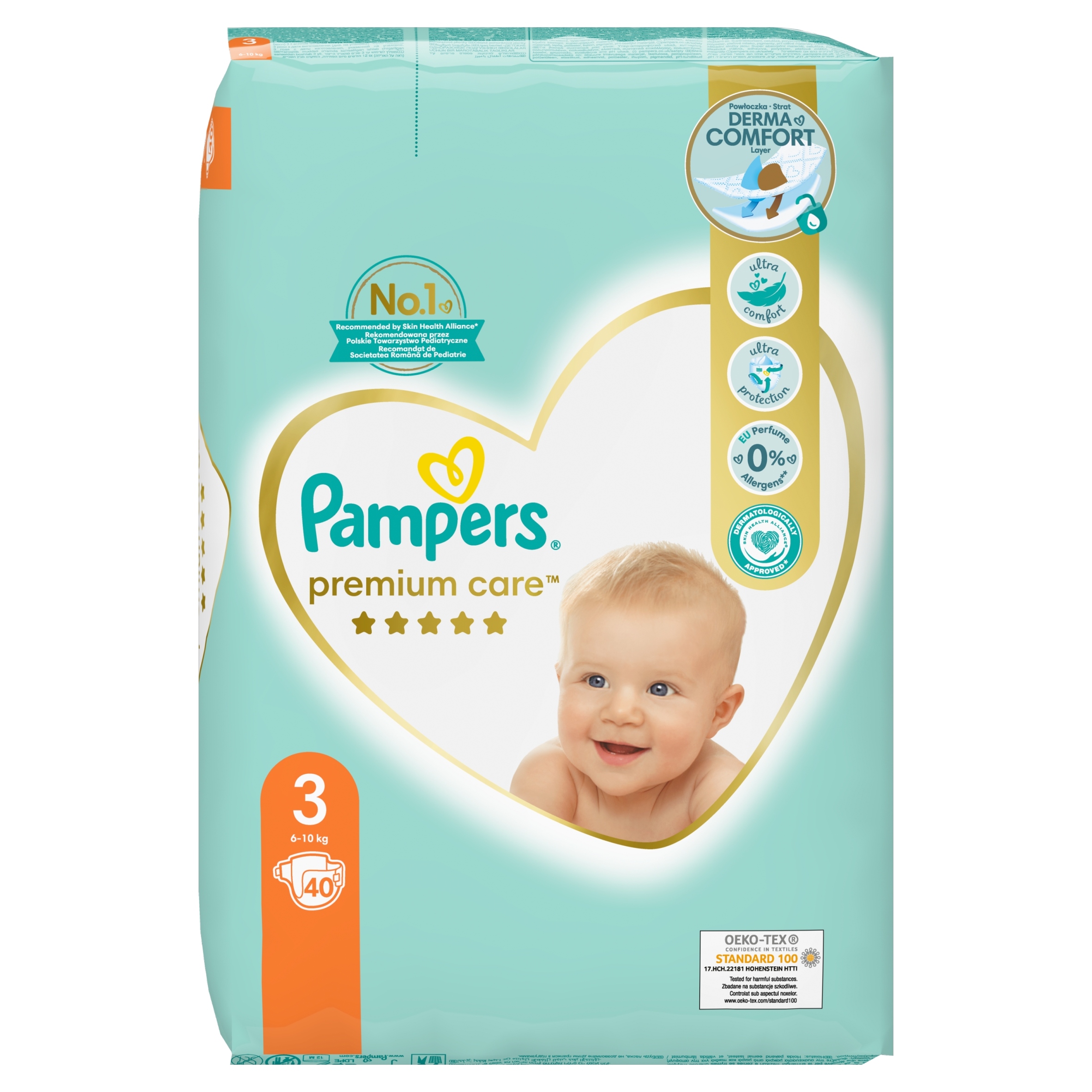 PAMPERS Premium Care Pieluszki Rozmiar 3 40szt 6-10kg - obrazek 6