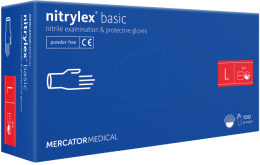 MERCATOR Nitrylex Basic rękawice nitrylowe bezpudrowe, rozmiar L