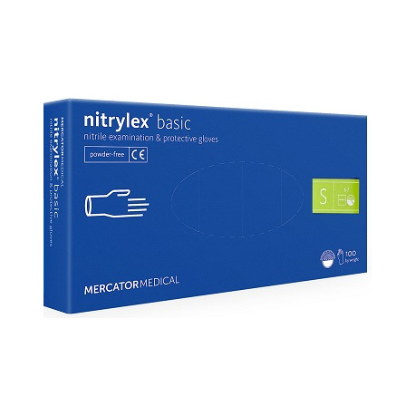 MERCATOR Nitrylex Basic rękawice nitrylowe bezpudrowe, rozmiar S