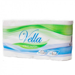 Papier toaletowy Vella mała rolka biały, 3 warstwowy, celuloza, 64 szt