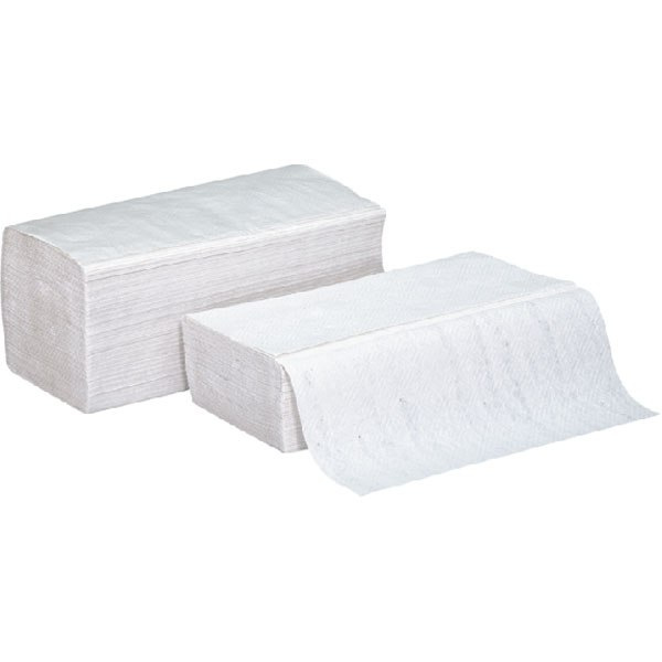 Ręczniki składane ZZ białe, 1 warstwowe, makulatura, 200 szt