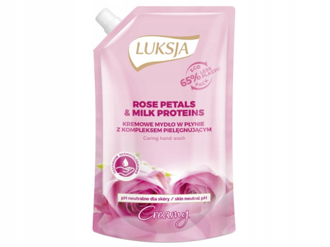 LUKSJA Mydło w płynie Rose Petals& Milk proteins ZAPAS 400ml