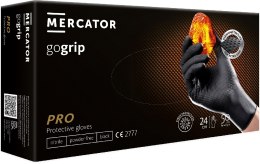 MERCATOR GO GRIP Black L Rękawice nitrylowe bezpudrowe op. 50 szt
