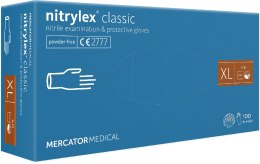 MERCATOR NITRYLEX CLASSIC Violet XL Rękawice nitrylowe bezpudrowe op. 100 szt