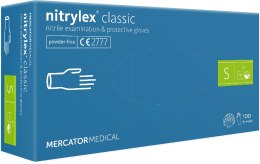 MERCATOR Nitrylex Classic violet rękawice nitrylowe bezpudrowe, rozmiar S