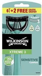 WILKINSON Maszynki do golenia RAZOR XTREME3 Sensitive Comfort BOX 6+2 GRATIS